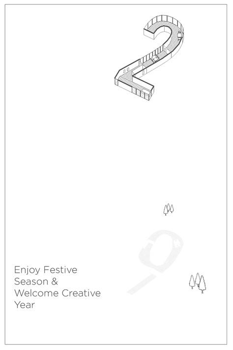 Best Submissions to the 2018 Architecture Holiday Card Challenge | ArchDaily Architecture Holiday Card, Christmas Architecture Card, Architecture Christmas Card, Christmas Card Graphic, Architecture Funny, Company Holiday Cards, Christmas Poster Design, Company Christmas Cards, New Year Post