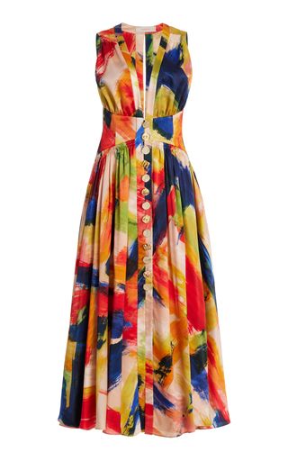 Dressy Casual Outfits, Classy Dress Outfits, Silk Midi Dress, Looks Chic, Printed Silk, Fashion Mistakes, Midi Dress Sleeveless, Classy Dress, Stunning Dresses