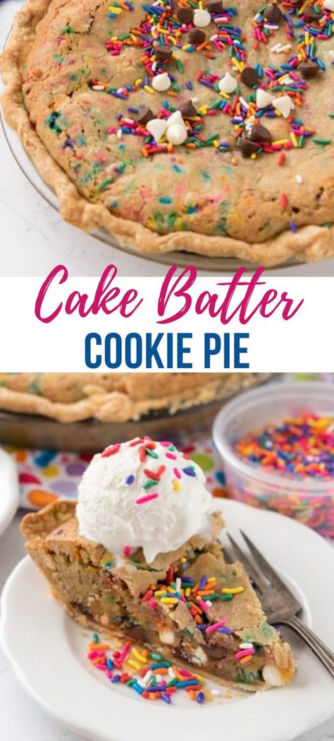 Cake Batter Cookies, Birthday Dessert, Cookie Cake Recipe, Birthday Desserts, Funfetti Cake, Cookie Pie, Birthday Food, Food Cakes, Cake Batter