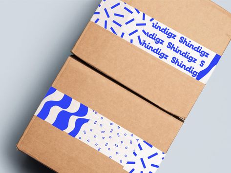 New Work Party Package, Package Pattern, Party Pattern, Pattern Package, Blue Box Packaging, Blue Packaging, Party Branding, Pattern Packaging, Pattern Branding