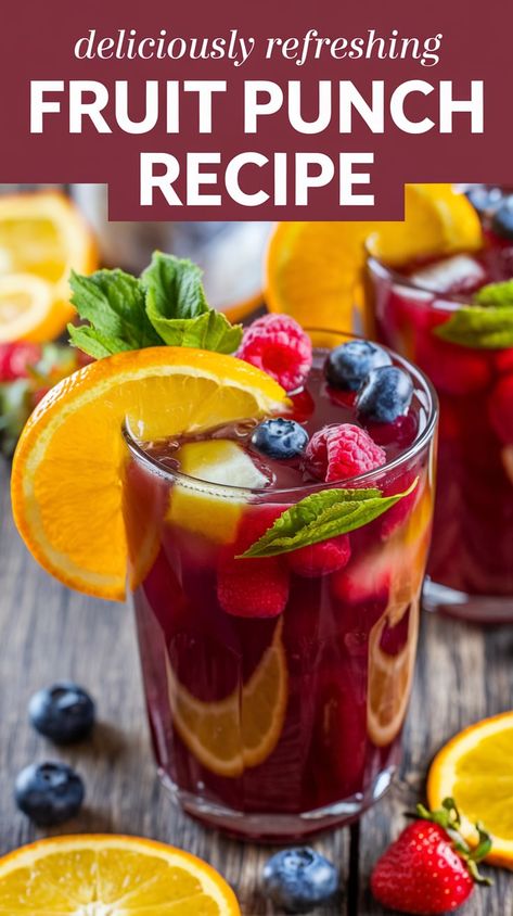 🍹 Impress your guests with a refreshing, easy-to-make fruit punch perfect for any celebration! This flavorful drink combines orange, pineapple, and cranberry juices with a touch of lemon or lime. Naturally sweetened, it can use fresh juices or frozen concentrates. Add ginger ale and fresh fruit slices for extra zest! 🥳 Cost-effective and preservative-free, it's ideal for parties, BBQs, or cooling down on a warm day. Try it at your next gathering and enjoy the compliments! 😍🥤 #FruitPunchMadness #PartyDrinks #DIYBeverages Frozen Juice Concentrate Recipes, Fruit Punch Recipes Non Alcoholic, Homemade Fruit Punch, Homemade Punch, Frozen Fruit Drinks, Fruit Punch Recipe, Cake Bars Recipe, Frozen Juice, Canning Fruit