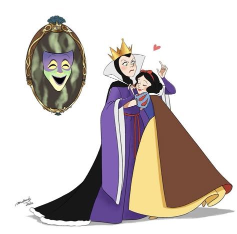 Relationship I Want, Disney Movie Art, Disney Character Art, The Evil Queen, Disney Princess Snow White, Snow White Disney, Disney Crossovers, Want To Draw, Disney Villains Art