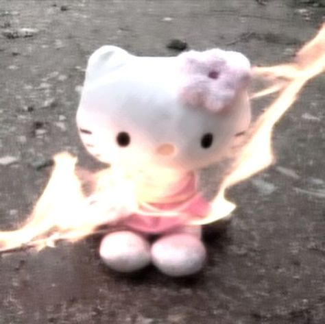 Hello Kitty Pfp, Kitty Pfp, Stuffed Animal, A Woman, Hello Kitty, Kitty, Hair, Pink, White