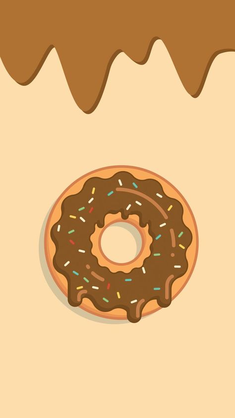 Donuts Wallpaper, Food Donut, Phone Wallpaper Pastel, Donut Art, Sprinkle Donut, Chocolate Sprinkles, Free Phone Wallpaper, Wallpaper Pastel, Chocolate Donuts