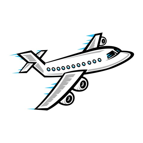 Airplane Digital Art, Animated Airplane, Airplane Animation, Airplane Clipart, Flight Logo, Aviation Logo, Cartoon Plane, Plane Icon, Plane Drawing