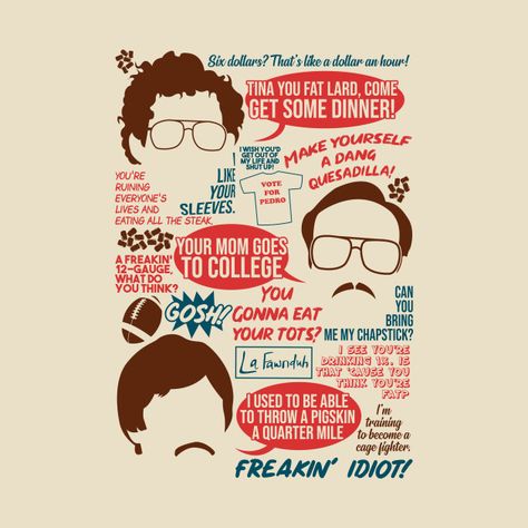 Napoleon Dynamite Poster, Napoleon Dynamite Tattoo, Napoleon Dynamite Costume, Napoleon Dynamite Quotes, Uncle Rico, Theatre Humor, Poster Collage, Movie Tattoos, Napoleon Dynamite