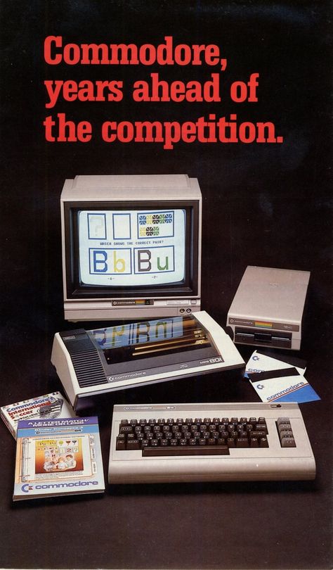 Commodore 64 poster ad.: Commodore Computers, Alter Computer, Super Computer, Old Computer, Commodore 64, Computer History, Old Technology, Retro Videos, Old Computers