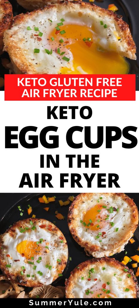 Air Fryer Eggs In Silicone Cups, Air Fryer Egg Bites, Airfryer Keto, Hash Brown Egg Cups, Low Carb Egg Muffins, Air Fryer Recipes Keto, Keto Brunch, Egg Cups Recipe, Tortilla Bowls