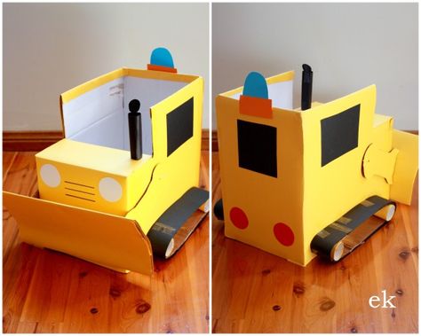 Construction Party: Under Construction Party Ideas | Mimi's Dollhouse Tonka Truck Party, Cardboard Box Car, Cardboard Construction, Cardboard Car, Construction Theme Party, Tonka Truck, Construction Vehicle, Construction Birthday Parties, Birthday Party Activities