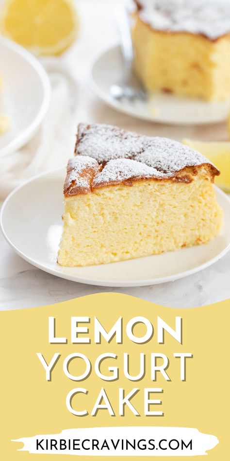 Yoghurt Lemon Cake Greek Yogurt, Pineapple Yogurt Cake, Yogurt Cake Gluten Free, Japanese Lemon Cake, Lemon Yogurt Cheesecake, Yogurt Cloud Cake, Fluffy Yogurt Cake Recipe, White Lilly Flour Recipes, Creamy Yogurt Cake