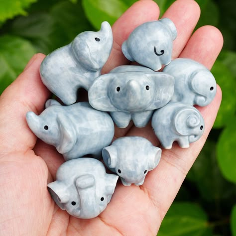 "A tiny ceramic elephant figurine This elephant is crafted from fine porcelain, and meticulously hand painted in detail with great quality, highly collectible. He is the perfect for any miniature collector or elephant lover. Dimensions -- TINY GREY ELEPHANT FIGURINE: 0.7\" (1.8 cm) - 0.75\" (1.9 cm) -- TINY GREY ELEPHANT NECKLACE: Each charm is about 0.7\" (1.8 cm) - 0.75\" (1.9 cm) Chains are custom in 14 - 18 inches. -- Materials-- Pendant: Porcelain Clay, High Glaze The chain is made of high Miniature Clay Art, Polymer Clay Elephant, Elephant Ceramics, Baby Elefant, Ceramic Elephant, Elephant Lover, Grey Elephant, Elephant Necklace, Cute Polymer Clay