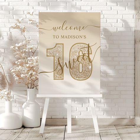 🎉✨ Celebrate in style with this personalized Sweet 16 Glitter Welcome Sign! Perfect for any Sweet 16 birthday celebration, this foam board adds a touch of glam to the party entrance! Available in several colors! Customize it with your own text and make it uniquely yours! 🎀🎂 Get yours now on Zazzle! 💖 Link in bio! . . . . #zazzlemade, #sweet16, #sweet16party, #sweet16decor, #custombirthdaydecor, #birthdaywelcome, #partywelcome, #redglitter, #sweetsixteen, #birthdaybash, #partydecor, #birthday... Sweet 16 Party Decor, Sweet 16 Sign, Birthday Party Essentials, Party Entrance, Script Design, Sweet 16 Birthday Party, 16 Birthday, Party Essentials, Sweet 16 Parties