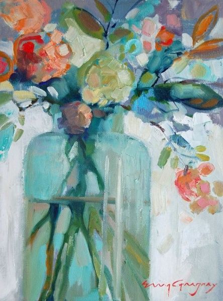 Erin Gregory Art, Erin Gregory, Class Inspiration, Painting Of Flowers, Still Life Paintings, Flowers In A Vase, Life Paintings, Arte Floral, Art Styles