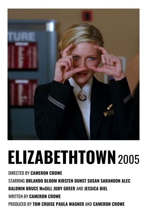 Elizabethtown Movie, Kirsten Dunst Movies, Romcom Movies, Movie To Watch List, Girly Movies, English Movies, Movie Posters Minimalist, Kirsten Dunst, Good Movies To Watch