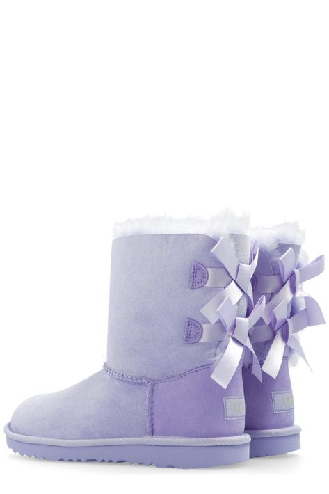 Bailey Bow II Boots from UGG Kids Purple Uggs, Cute Uggs, Ugg Boots Outfit, Ugg Bailey Bow, Clothing Finds, Ugg Kids, Slay Queen, Rainbow Shoes, Bailey Bow Uggs