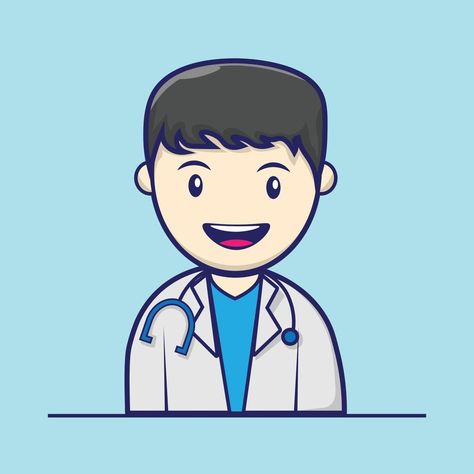 Half body doctor profession cartoon vector icon illustration Doctor Icon, Doctor Emoji, Vector Icons Illustration, Vector Icons, Royalty, Vector Art, Vector Free, Vector Illustration, Royalty Free