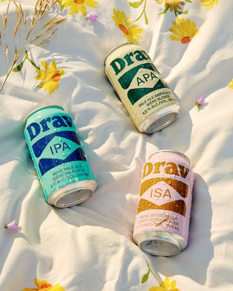 Drav© - Super alcohol company Drink Photoshoot, Beer Packaging Design, Sparkling Juice, Beer Photography, Beer Photos, Beer Packaging, Beer Design, Beverage Packaging, The Basement