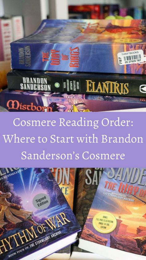 Not sure where to start with Brandon Sanderson’s epic fantasy universe? This Cosmere reading order will make it easy for you and ensure you don’t miss any important connections! Bookworm Problems, Fantasy Universe, Stormlight Archive, Reading Motivation, Fantasy Book Series, Brandon Sanderson, Ya Fiction, Sci Fi Books, Make It Easy