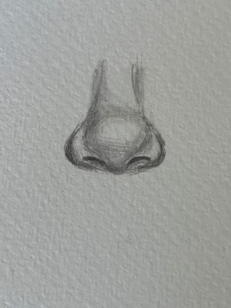 Nose Sketch Realistic, Pencil Art Drawings Nose, Nose Easy Sketch, Easy Drawings Nose, Mouth Drawings Easy, How To Draw A Small Nose, How Do Draw A Nose, Drawing Ideas Easy Nose, Cute Nose Sketch