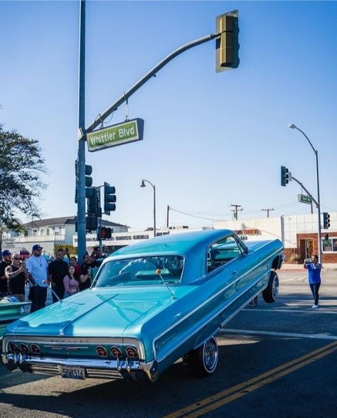 64 Impala Lowrider, Lowrider Hydraulics, Chicano Culture, Gangsta Girl Style, 64 Impala, Cholo Style, 70s Cars, Lowrider Cars, Neon Aesthetic