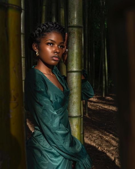 Tayla Reese | ATL Photographer on Instagram: “the bamboo forest shoot... model and cd: @itsjaylasmith creative director: @conceptual.Imgs photographer: @taylareesephotography” Bamboo Photoshoot Ideas, Rain Forest Photoshoot, Bamboo Photoshoot, Rainforest Photoshoot, Bamboo Forest Photoshoot, Jungle Photography Model, Bamboo Forest, Red Saree, Creative Director