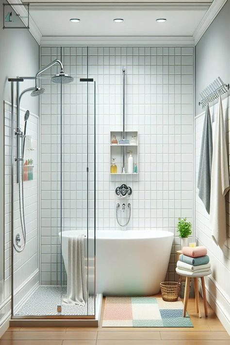 Small Shower And Bath Combo, Small Bath Tub Ideas Space Saving, Shower And Tub Combo Walk In Small Bathroom, Bath Shower Combo Small Bathroom, Unique Tub Shower Combo, Small Bath Shower Combo, Small Bathroom With Shower And Bathtub, Small Bath Tub Shower Combo, Mini Bathtub Shower Combo