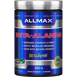 ALLMAX Nutrition, Beta-Alanine, 14.1 oz (400 g) AllMax Betasynth Beta-Alanine  AllMax Ultra-High Grade BetaSynth Beta-Alanine was built for the ultimate in performance. Research has shown Beta-Alanine increases muscle Carnosine levels that may lead to increases in Nitric Oxide (NO) production and reduced muscular acidification during intense training. Simply stated, AllMax BetaSynth Beta-Alanine delays muscular fatigue allowing you to increase your performance output. Greater intensity and exert Minerals Food, Muscular Strength, Muscular Endurance, Beta Alanine, Cardio Fitness, Muscle Power, Endurance Training, Nutrition Supplements, Nitric Oxide