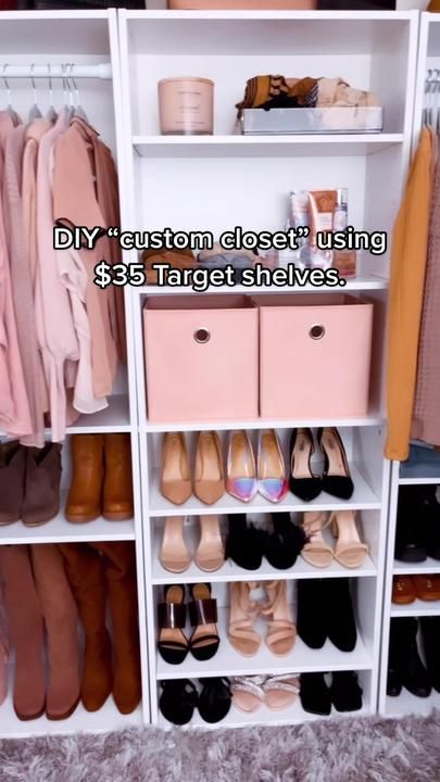 Creating A Walk In Closet, Diy Shelfs For Closet, Closet Made From Bookshelves, Walk In Closet Upgrade Diy, Diy Closet In Room With No Closet, Turning Closet Into Built In Shelves, Bookshelves In Closet For Storage, How To Build Cheap And Easy Diy Closet Shelves, Diy Closet System Using Bookshelves