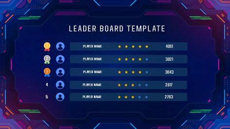 Leader Board Design, Leaderboard Ui Design, Ranking Template, Leaderboard Design, Beautiful Background Designs, Board Result, One Pager, Game Organization, Background Powerpoint