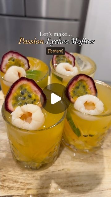 Flavored Mojitos, Mojitos Recipe, Lychee Syrup, Passionfruit Cocktail, Lychee Mojito, Lychee Cocktail, Lychee Martini, Martinis Drinks, Soda Water