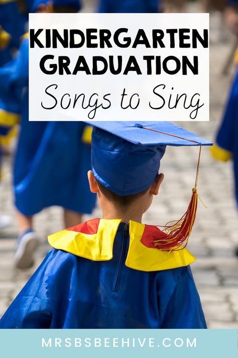 As the kindergarten class celebrates the culmination of their school year, what better way to honor their accomplishments than through a selection of favorite kindergarten graduation songs? From classic childhood tunes to modern pop hits, find the perfect song to help your graduates remember the year that was and look forward to the future ahead of them! Kindergarten Graduation Ceremony Ideas, Kindergarten Graduation Songs To Sing, Preschool Graduation Songs To Sing, Pre K Graduation Songs, Graduation Preschool Ideas, Graduation Songs For Preschool, Preschool Graduation Themes, Action Songs For Kindergarten, Kindergarten Graduation Gift Ideas