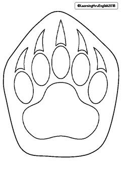 MEASUREMENT - draw a LIFE SIZE POLAR BEAR PAW compare to your hand size Bear Paw Beadwork, Bear Paws Drawing, Bear Paw Beaded Medallion, Native American Embroidery Patterns, Bear Paw Pattern, Beading Templates Native, Bear Paw Drawing, Native American Patterns Templates, Bead Embroidery Patterns Templates