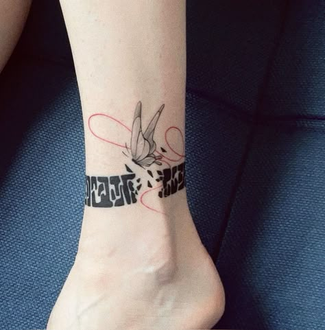 Ink Tattoo Design, Red Tattoo Ideas, Red Ink Tattoo, Ankle Tat, M Tattoos, Red Tattoo, Fire Tattoo, Red Ink Tattoos, Cute Tiny Tattoos