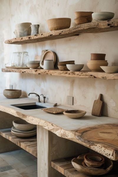 18 Wabi-Sabi Kitchen Interior Ideas You Will Love! (Concept Designs) - My Decor Inspo Wabi Sabi Kitchen Inspiration, Cob House Interior, Wabi Sabi Furniture, Wabi Sabi Kitchen, Kitchen Interior Ideas, Wabi Sabi House, Wabi Sabi Home Decor, Love Concept, Wabi Sabi Design