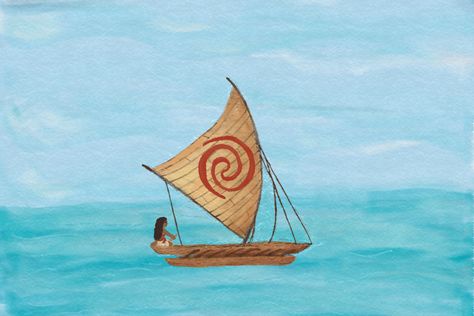 Moana Canoe, Canoe Drawing, Moana Sketches, Moana Drawing, Moana Boat, Boat Png, Disney Moana Art, Disney Clock, Boat Tattoo