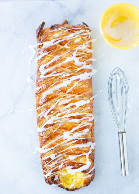 Treats: Pineapple Cream Cheese Danish Braid Giant Fruit Danish, Pineapple Danish Recipe, Pineapple Danish, Easter Pastry, Puff Pastry Braid, Danish Braid, Easter Pastries, Pineapple Cream Cheese, Pineapple Jelly