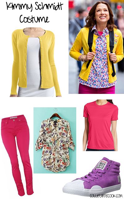 Unbreakable Kimmy Schmidt Costume - Collegiate Cook Kimmy Schmidt Outfits, Redhead Costumes, Redhead Halloween, Best Costume Ideas, Nerd Costumes, Redhead Costume, Hippie Fashion 70s, Clever Costumes, Crazy Costumes