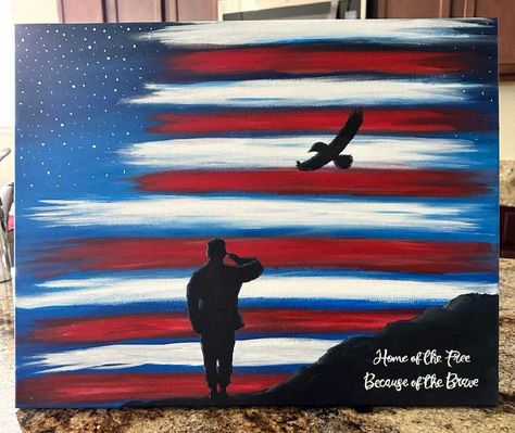 American Flag Painting Ideas, Veteran Painting Ideas, Fourth Of July Painting Ideas, Memorial Day Paintings, Splatter Painting Ideas, Patriotic Painting Ideas, American Flag Painting On Canvas, Flag Painting Ideas, Patriotic Drawings