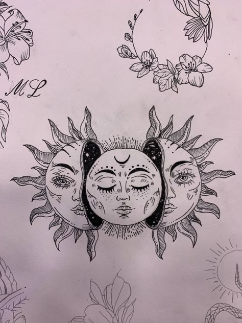 Sun And Moon Throat Tattoo, Sun Moon Chest Tattoo, Sun And Moon Chest Tattoo, Sun Chest Tattoo, Moon Tattoo Drawing, Moon Chest Tattoo, Lower Stomach Tattoos For Women, Sun Moon Tattoo, Lower Stomach Tattoos