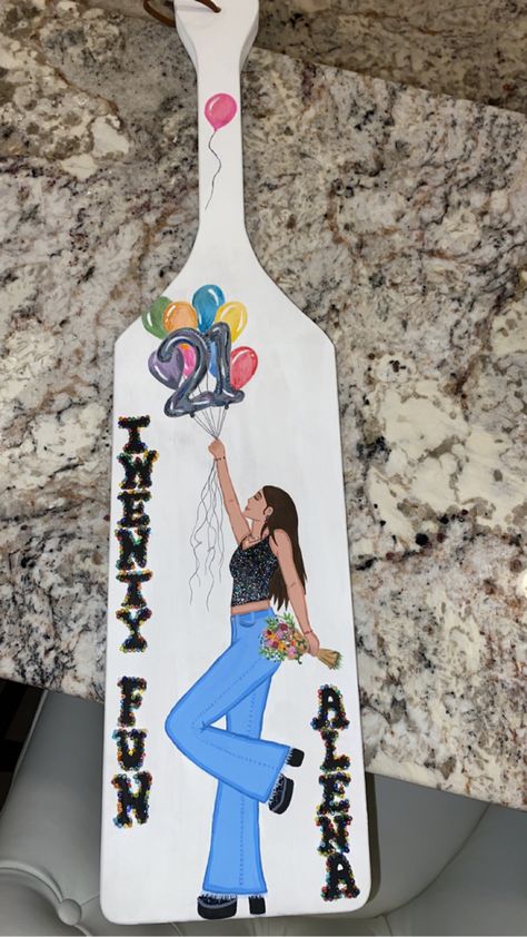 21st Birthday Paddle Sorority, 21 Paddle Sorority, Paddle Aesthetic, Frat Paddles, 21st Paddle, 21 Paddle, 21st Birthday Paddle, Paddle Sorority, Paddle Ideas