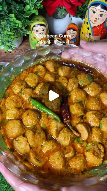 Kao Soy Recipe, Khao Soy Recipe, Soyabean Curry Recipe, Bonchon Soy Garlic Recipe, Soybean Recipe, Soya Chunks Curry, Soya Bean, Tasty Recipes Videos, Food Videos