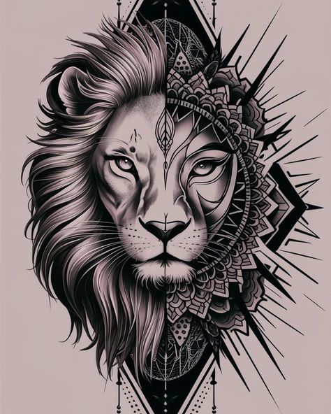 Unleashing the fierce feminine spirit! 🌟✨ This tattoo embodies strength and beauty, where a majestic lioness roars with courage amidst intricate mandalas and geometric shapes. Each sharp line and bold shade captures the dynamic essence of a woman who is unapologetically independent and resilient. Here’s to celebrating our complexities and the power within us! 🦁💪💖 #femininestrength #boldandbeautiful #inspiration #tattoo #tattooideas #art #tattooinspo #tattoosketch #sketch #inked #ink #inkdrawi... Lioness Sketch, Inspiration Tattoo, Unique Tattoo, Unique Tattoos, Tattoo Sketches, Geometric Shapes, A Woman, Essence, Sketch