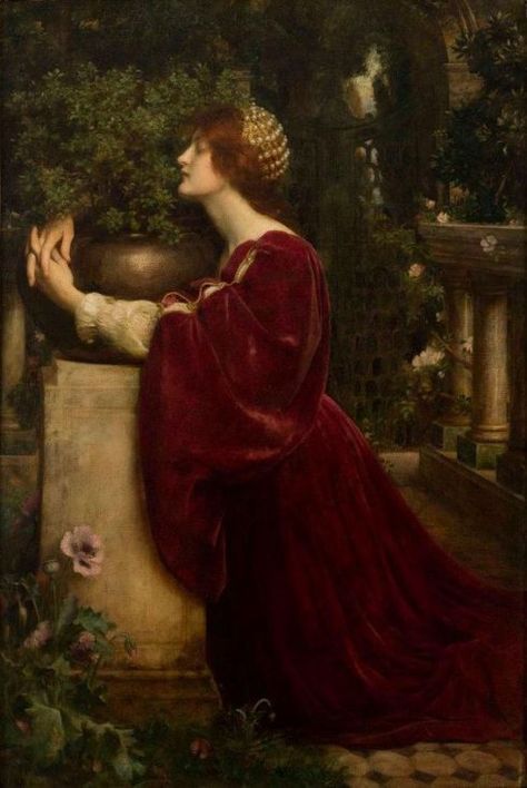 Pre Raphaelite Paintings, Pre Raphaelite Art, Basil Plant, Mary Cassatt, John Keats, Stone Garden, Pre Raphaelite, Classic Paintings, Victorian Art