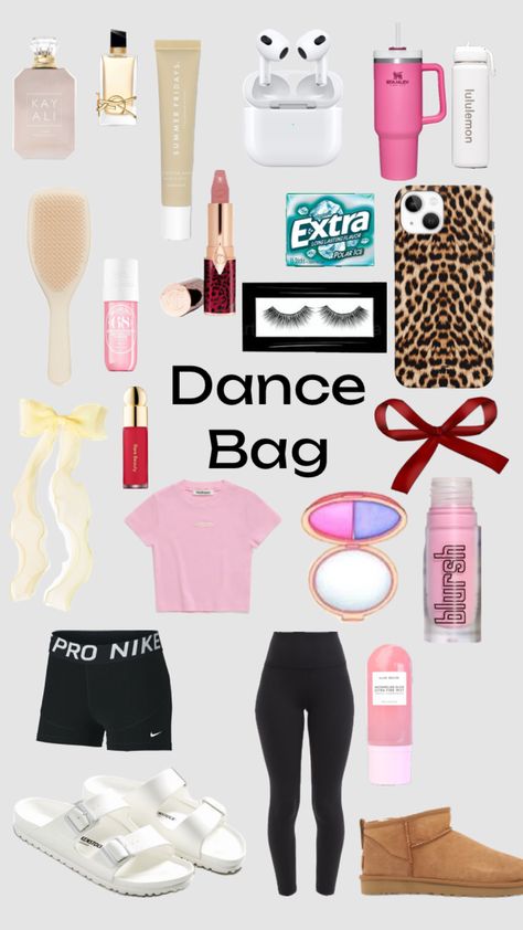 #dance #dancebag #dancers Dance Bag Essentials, Dancer Essentials, Dance Competition Bag, Acrobatic Gymnastics, Sports Bags, Essentials List, Disco Dance, Ice Dance, Dance Bag