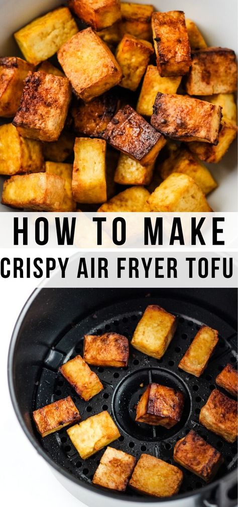 Firm Tofu Recipes, Air Fryer Tofu, Teriyaki Tofu, Flexitarian Diet, Marinated Tofu, Crispy Tofu, Air Fryer Dinner Recipes, Air Fryers, Air Fryer Recipes Easy