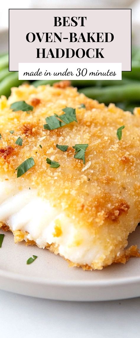 Image for Best Oven-Baked Haddock Easy Baked Haddock Recipes, Haddock Casserole Recipes, Oven Baked Haddock Filets, Blackened Haddock Recipes, Fish Recipes Haddock, Air Fry Haddock Recipes, Haddock Dinner Recipes, Baked Stuffed Haddock Recipes, Bake Fish Recipes Oven