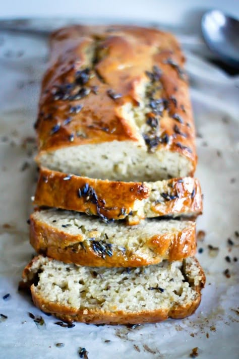 Broma Bakery, Lavender Recipes, Gf Baking, Culinary Lavender, Loaf Of Bread, Banana Bread Recipe, Banana Bread Recipes, Bagels, Event Styling