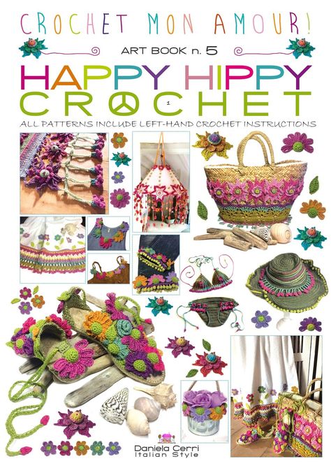 Daniela Cerri Art Hippy Crochet, Crochet Patterns For Women, Hippie Crochet, Confection Au Crochet, Crochet Book, Form Crochet, Crochet Blocks, Crochet Boho, Crochet Magazine