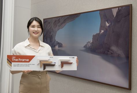 Samsung launches the 85-inch version of The Frame TV in South Korea - SamMobile Tv 85 Inch, Famous Art Pieces, Tv In Kitchen, The Frame Tv, Samsung Tvs, Famous Art, The Frame, Samsung Frame Tv, Samsung Frame