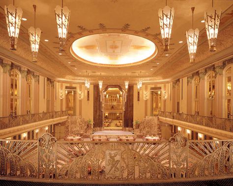 Nickel Light Fixtures, Art Deco Hotel, Art Nouveau Weddings, Cincinnati Art, Cincinnati Wedding, Ceiling Murals, Hall Of Mirrors, Art Deco Decor, Art Deco Architecture